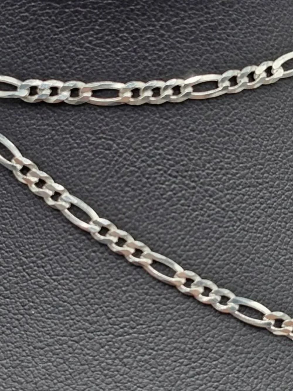 Sterling Silver 925 High Polished Figaro Chain 2.9 mm 22 inches